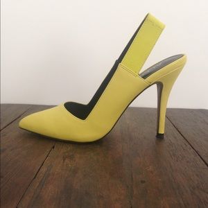 ALDO Yellow Slingback Pumps Size 6